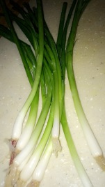 Chop the green onions