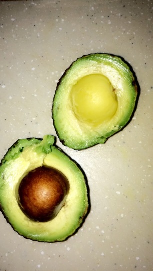 Use half the avocado